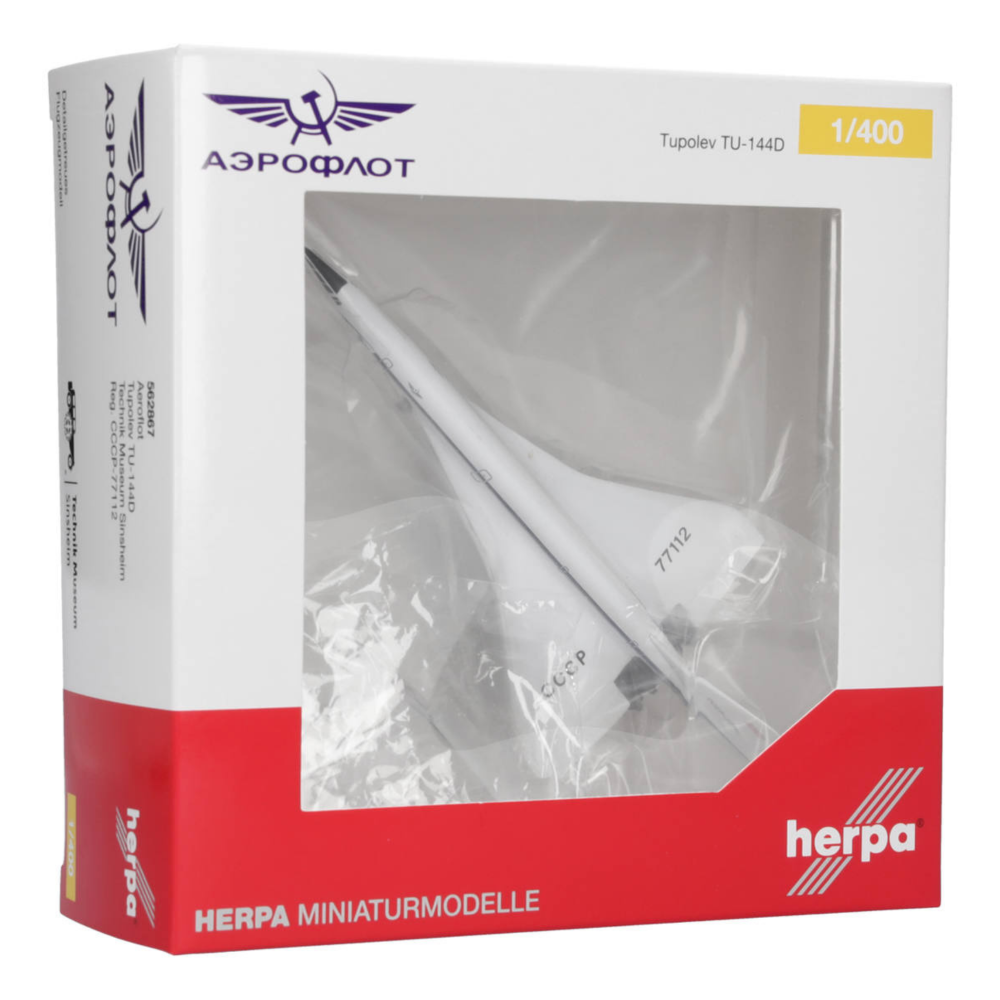 Herpa Wings Flugzeugmodell Aeroflot Tupolev TU-144D (1:400)