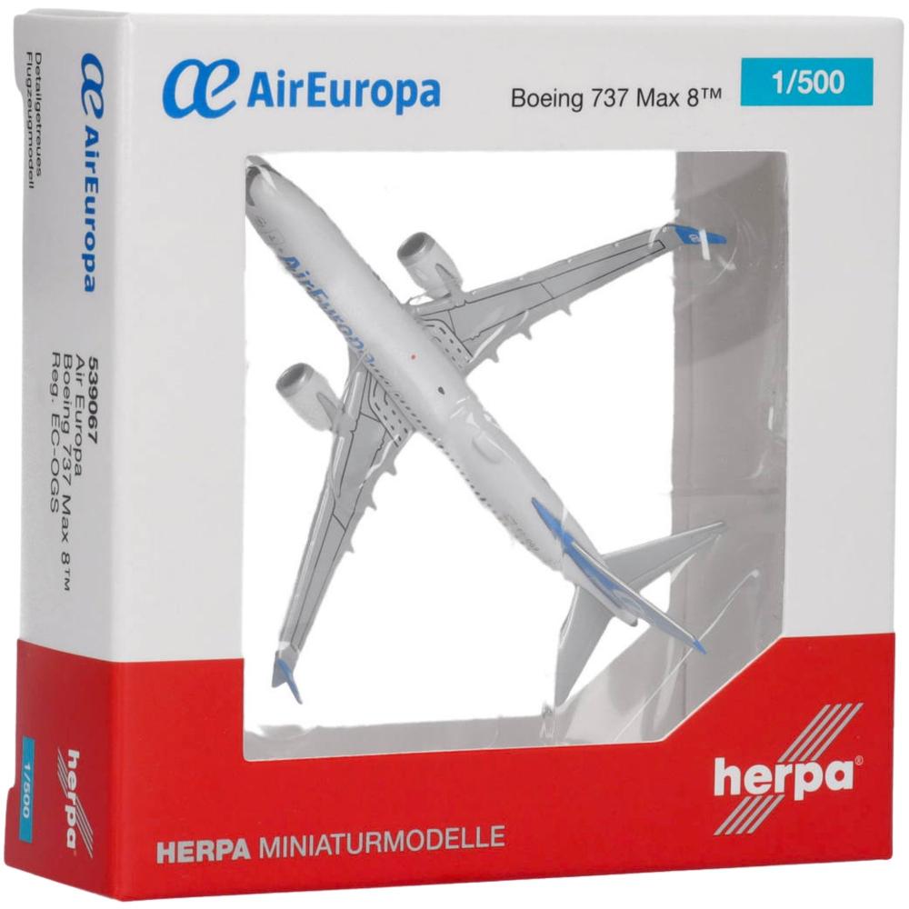 Air Europa Boeing 737 Max 8 1:500 Herpa Wings Flugzeugmodell