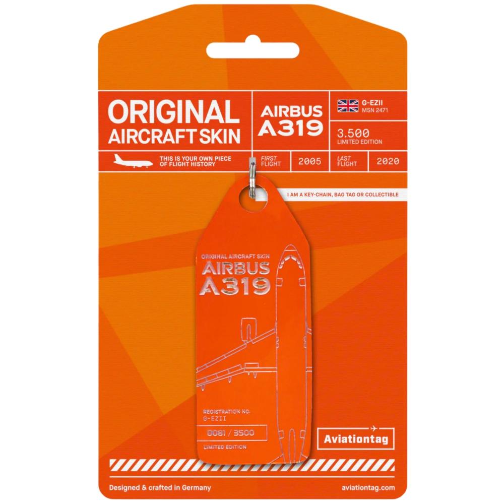EasyJet Airbus A319 G-EZII Aviationtag