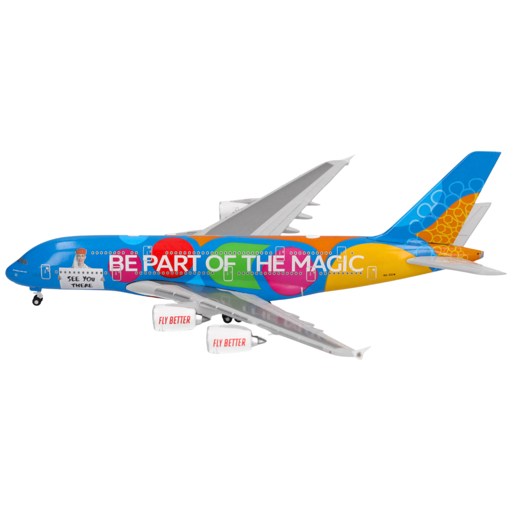 Preview: Emirates Airbus A380 Destination Dubai 1:500 Herpa Wings Flugzeugmodell