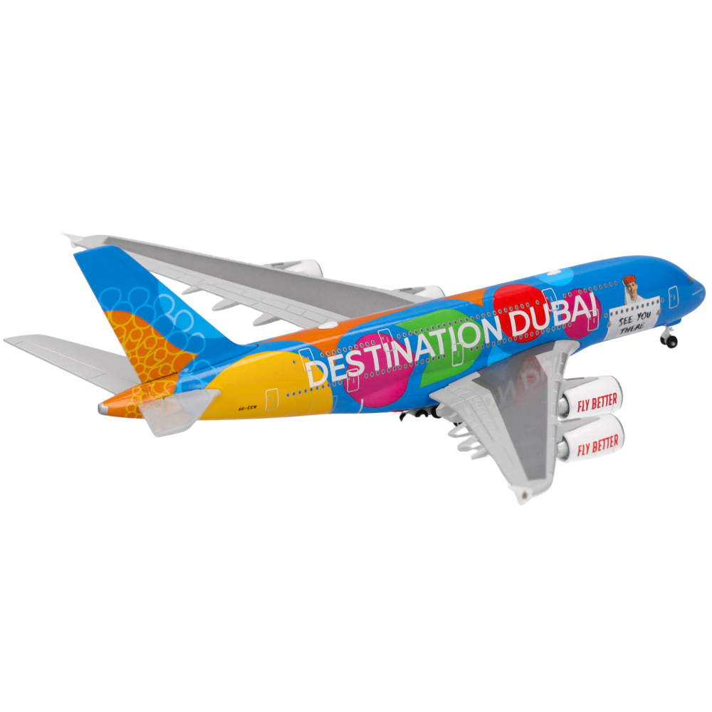 Preview: Emirates Airbus A380 Destination Dubai 1:500 Herpa Wings Flugzeugmodell
