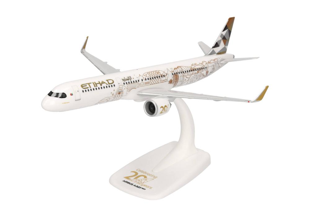 Etihad Airways Airbus A321neo 20th Anniversary 1:200 Herpa Snap-Fit Flugzeugmodell