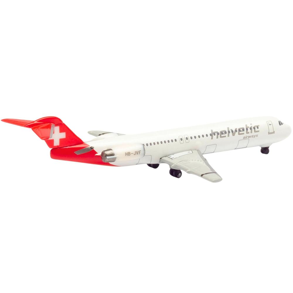 Preview: Helvetic Airways Fokker 100 1:500 Herpa Wings Flugzeugmodell