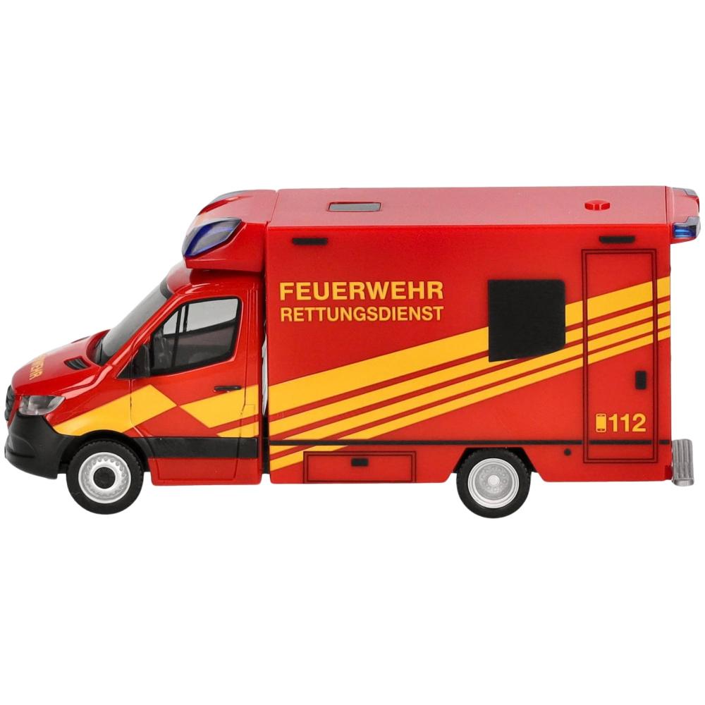 Preview: Herpa Mercedes-Benz Sprinter 2018 Fahrtec Rettungswagen Feuerwehr (1:87)