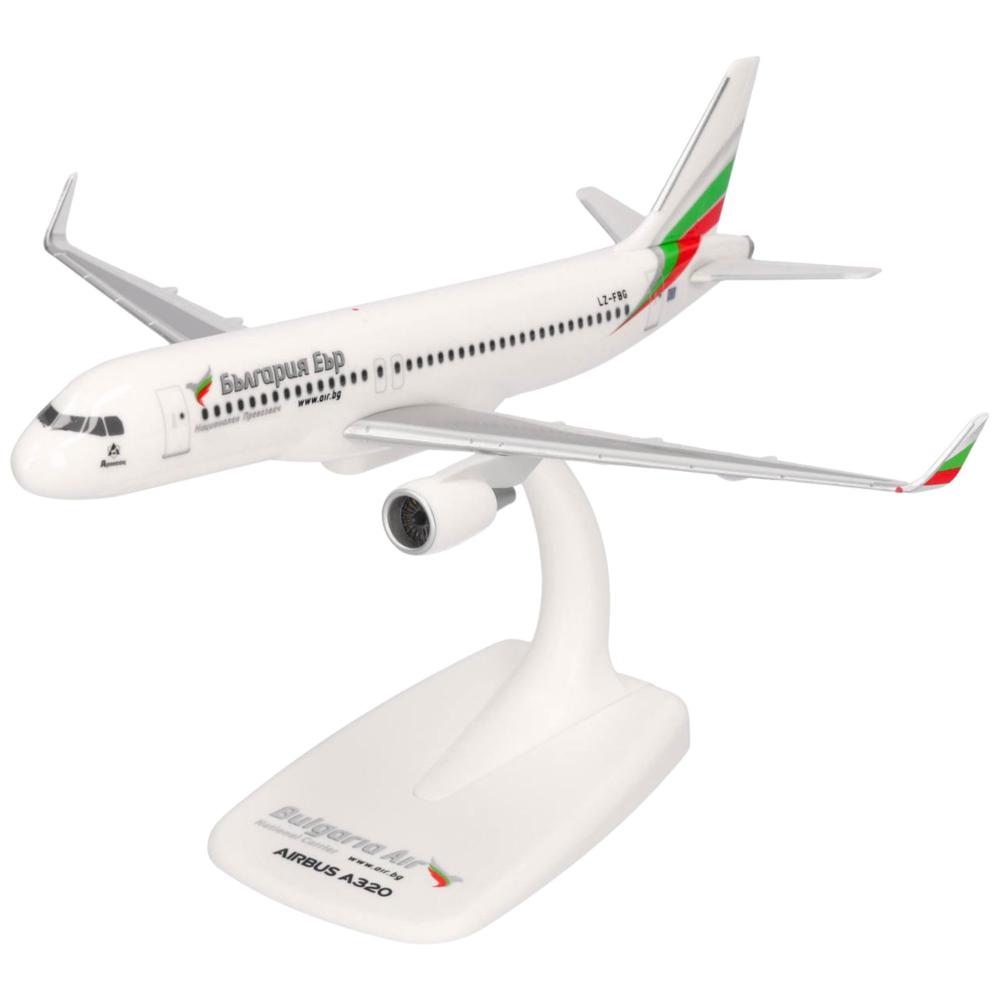 Herpa Snap-Fit Flugzeugmodell Bulgaria Air Airbus A320 LZ-FBG (1:200)