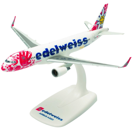 Herpa Snap-Fit Flugzeugmodell Edelweiss Air Airbus A320 