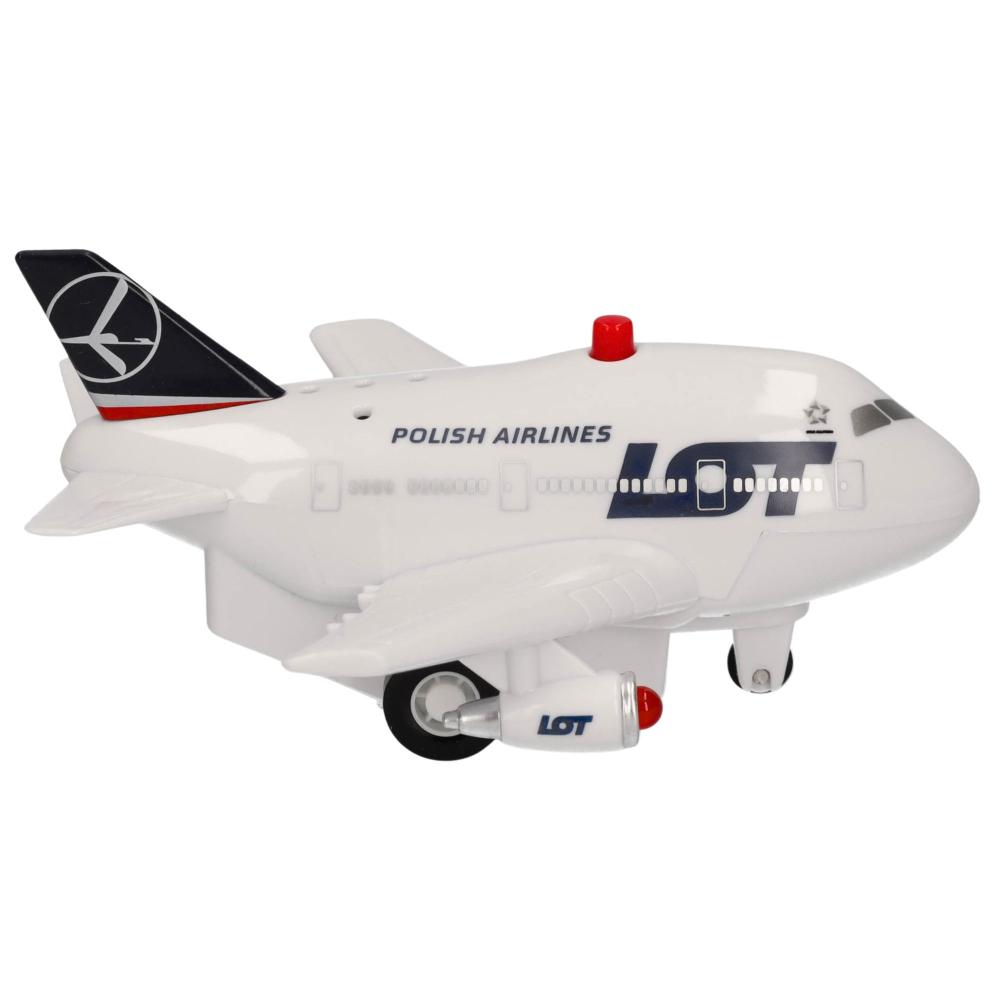 Herpa Toys Spielzeugflugzeug Lot Polish Airlines mit Rückziehmotor, Sound & Licht