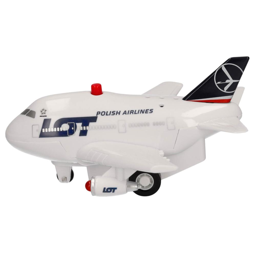 Herpa Toys Spielzeugflugzeug Lot Polish Airlines mit Rückziehmotor, Sound & Licht