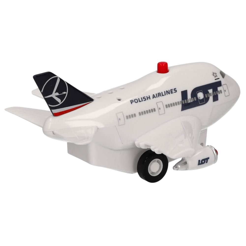 Herpa Toys Spielzeugflugzeug Lot Polish Airlines mit Rückziehmotor, Sound & Licht