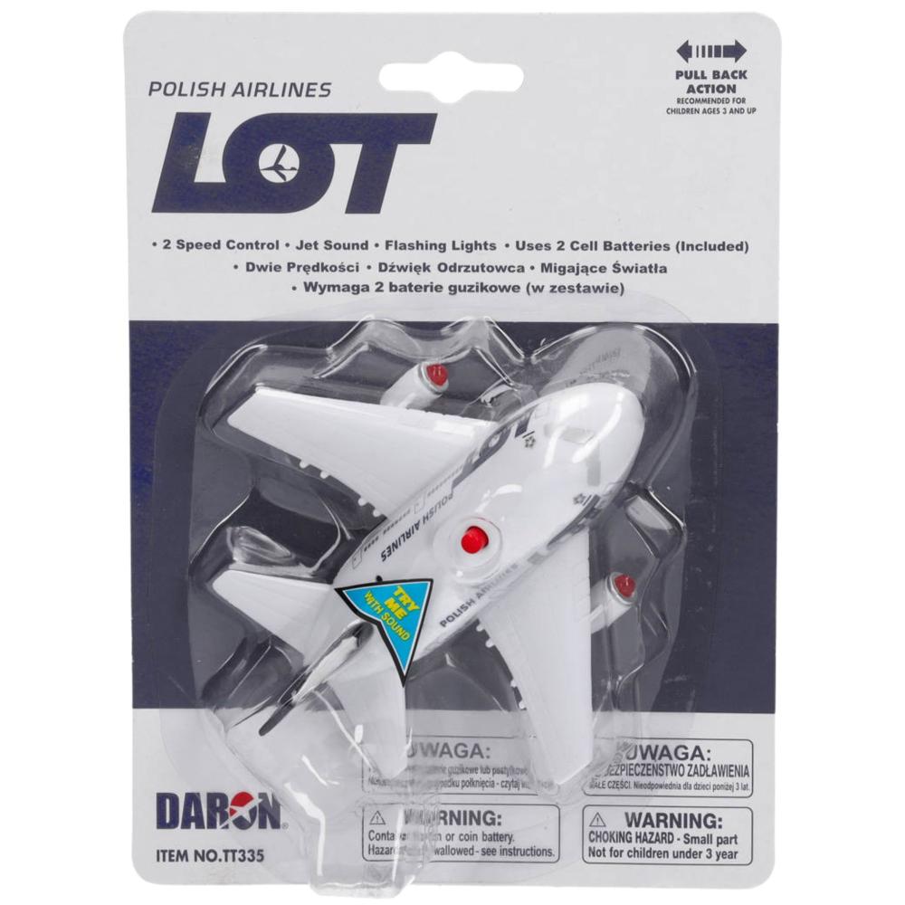 Herpa Toys Spielzeugflugzeug Lot Polish Airlines mit Rückziehmotor, Sound & Licht