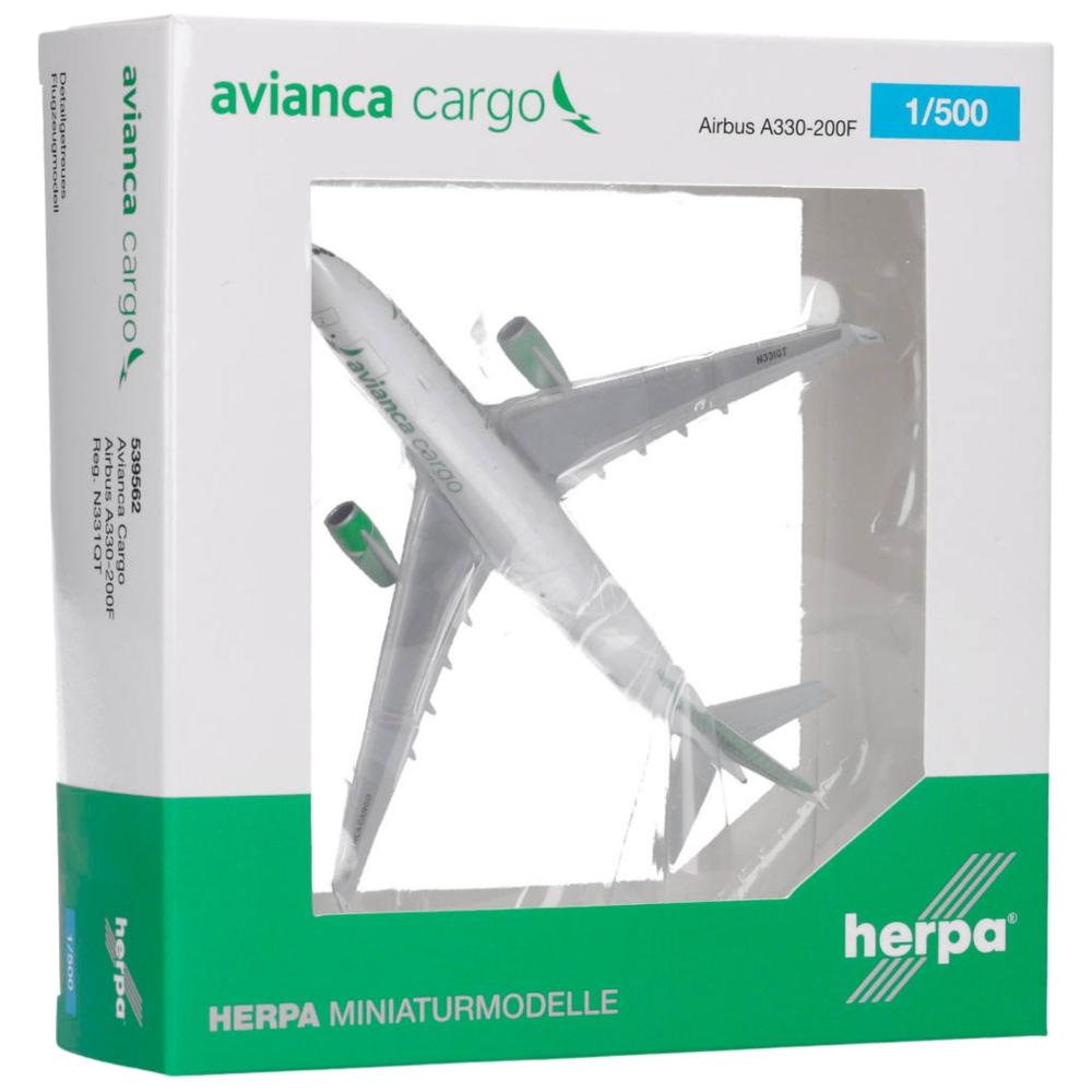 Herpa Wings Flugzeugmodell Avianca Cargo Airbus A330-200F N331QT Green Livery (1:500)