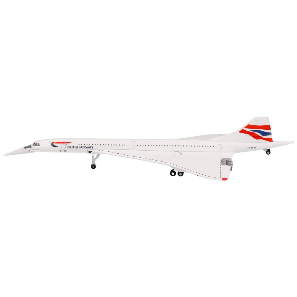 Preview: Herpa Wings Flugzeugmodell British Airways Concorde Nose Down G-BOAG Union Flag (1:500)