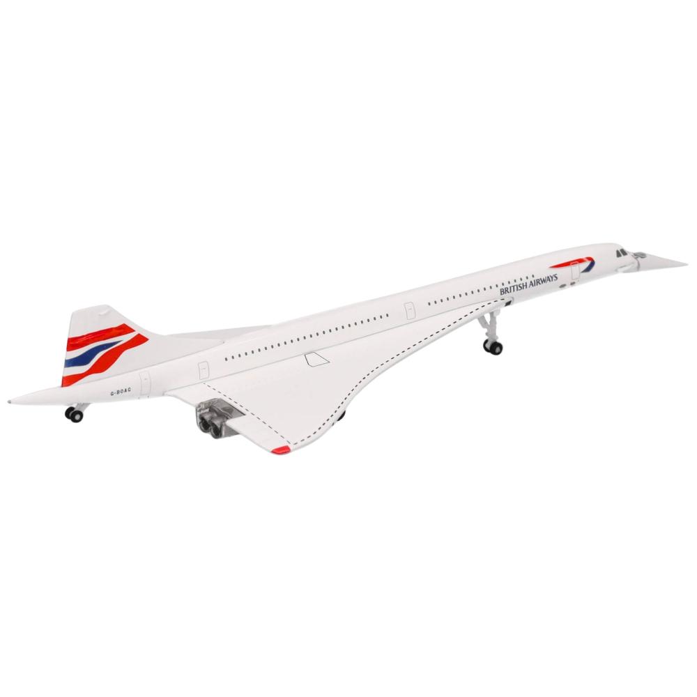 Preview: Herpa Wings Flugzeugmodell British Airways Concorde Nose Down G-BOAG Union Flag (1:500)