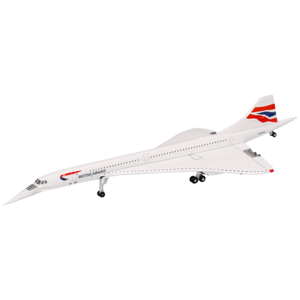 Preview: Herpa Wings Flugzeugmodell British Airways Concorde Nose Down G-BOAG Union Flag (1:500)
