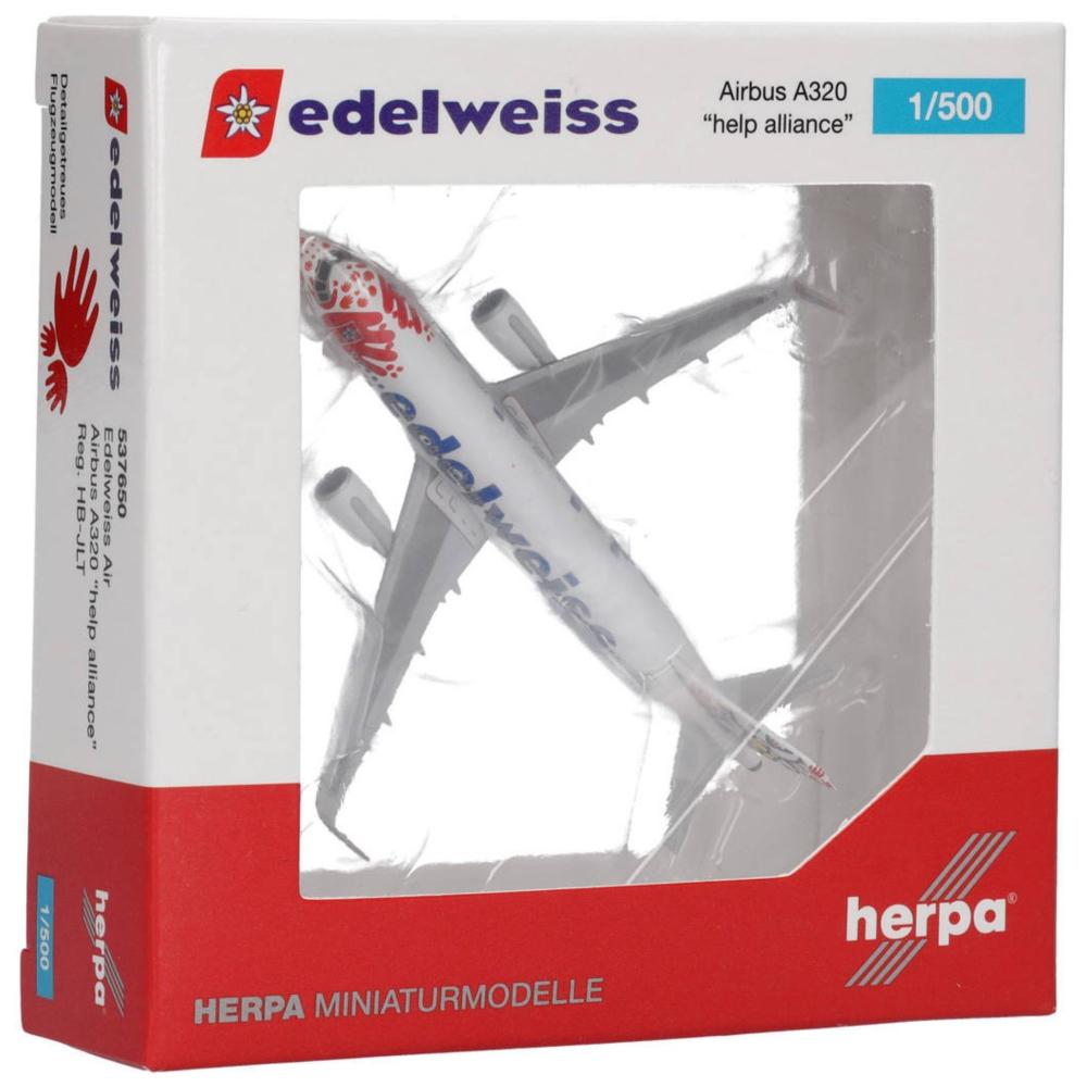 Herpa Wings Flugzeugmodell Edelweiss Air Airbus A320 "Help Alliance" (1:500)