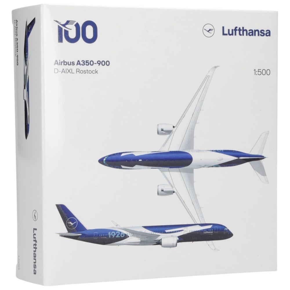 Herpa Wings Flugzeugmodell Lufthansa Airbus A350-900 D-AIXL 100 Jahre (1:500)