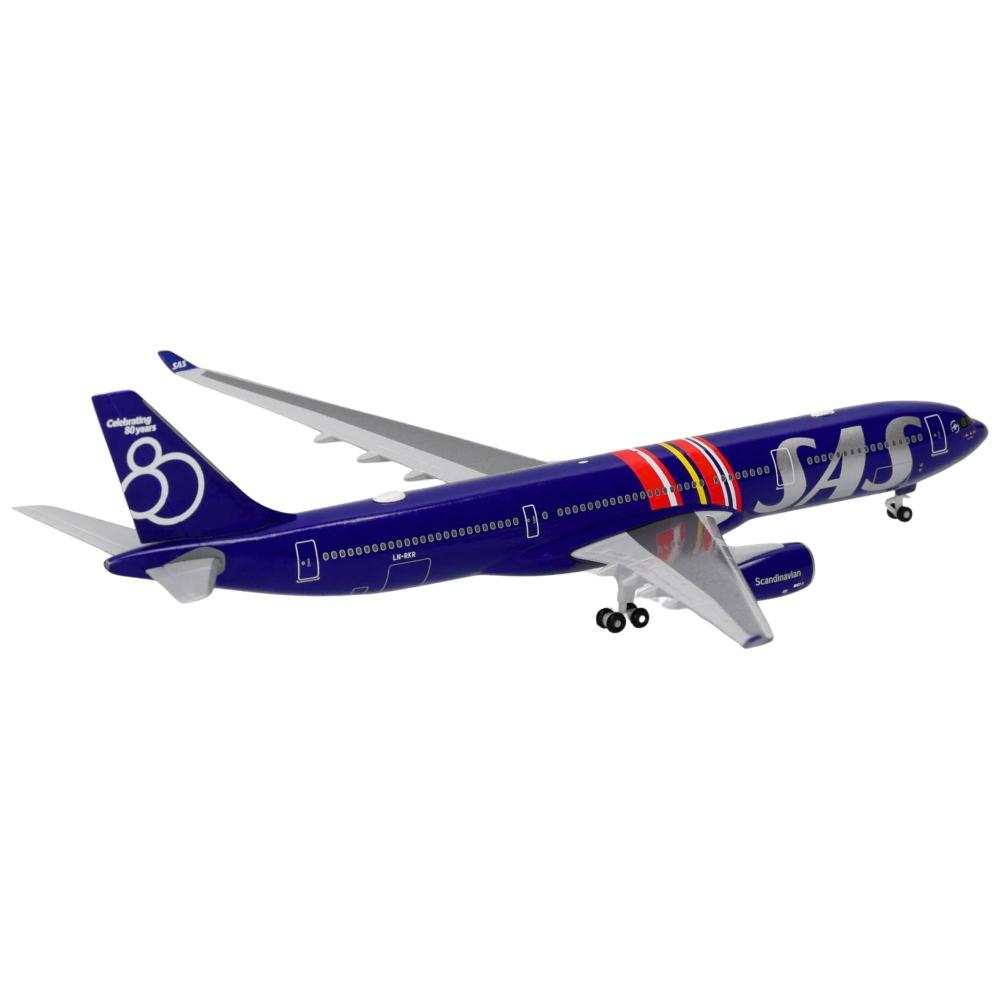 Preview: Herpa Wings Flugzeugmodell SAS Scandinavian Airlines Airbus A330-300 LN-RKR 80 Years (1:500)