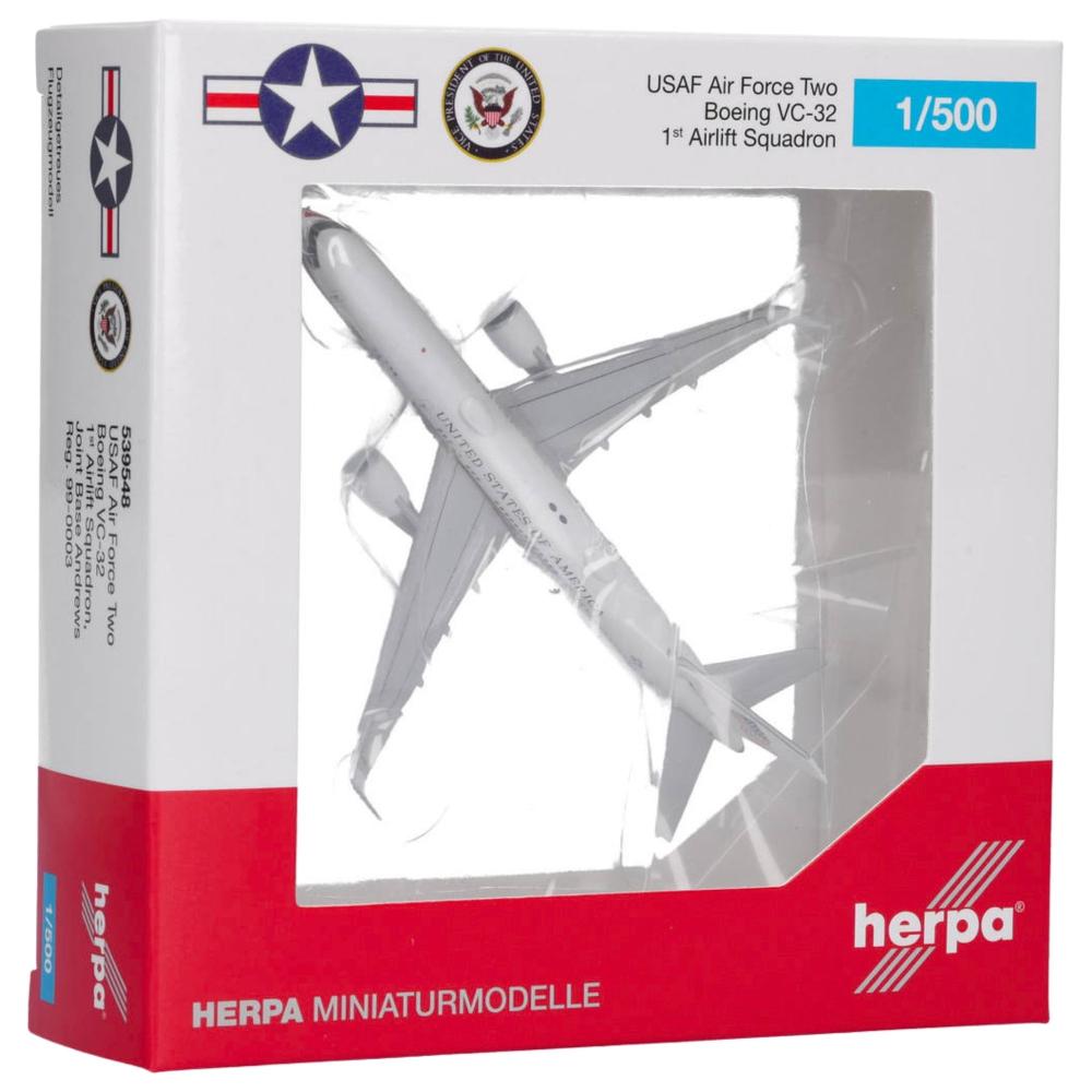 Herpa Wings Flugzeugmodell U.S. Air Force Boeing VC-32 99-0003 Air Force Two (1:500)