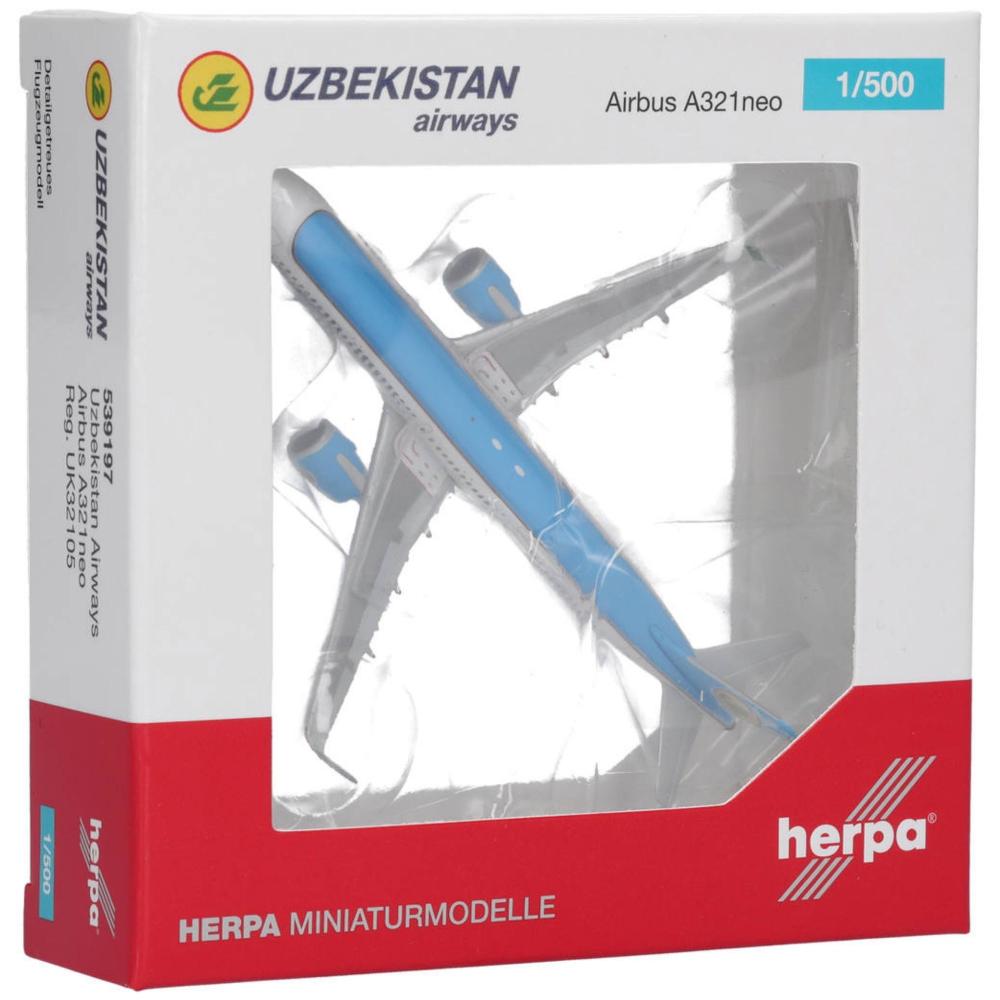 Herpa Wings Flugzeugmodell Uzbekistan Airways Airbus A321neo UK32105 (1:500)