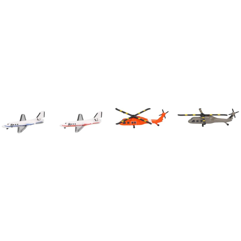 Preview: Herpa Zubehör Helikopter und Businessjet Set (2+2) (1:500)