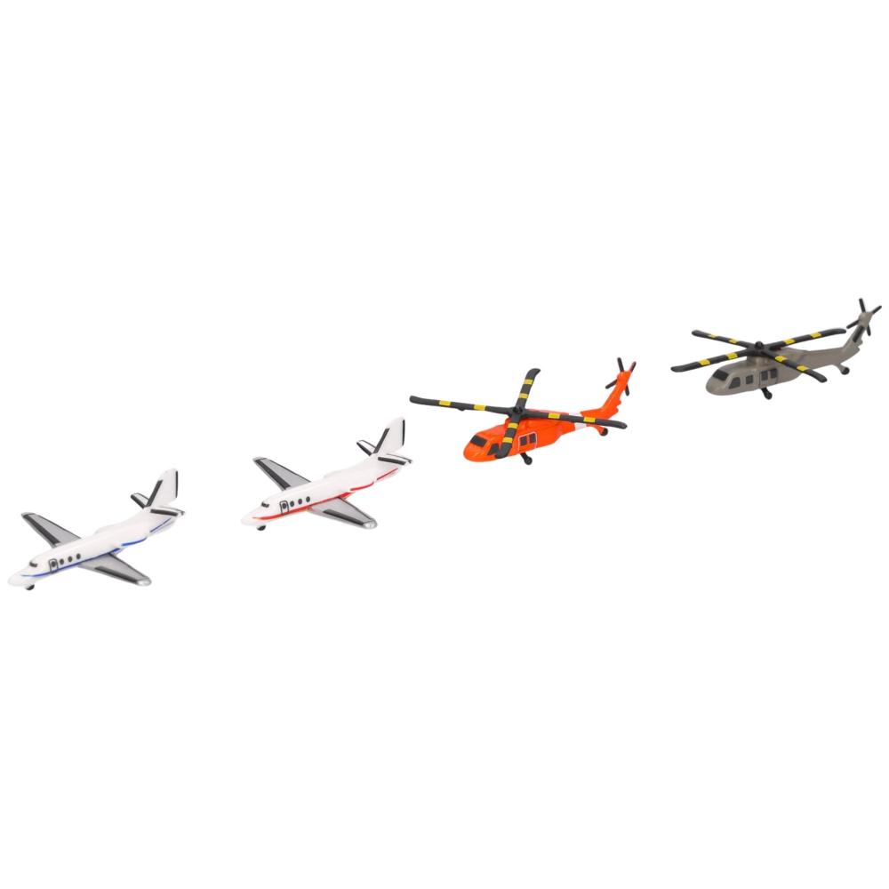 Preview: Herpa Zubehör Helikopter und Businessjet Set (2+2) (1:500)