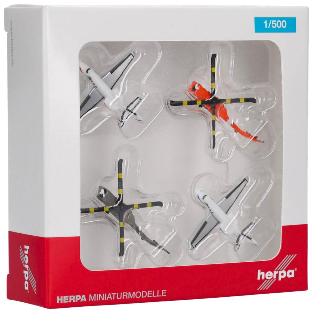 Herpa Zubehör Helikopter und Businessjet Set (2+2) (1:500)