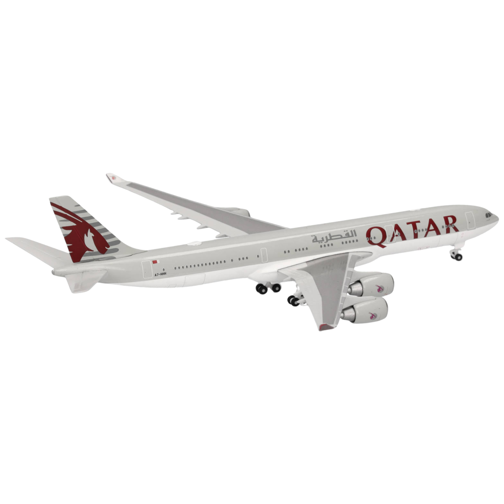 Preview: Qatar Amiri Flight Airbus A340-500 1:500 Herpa Wings Flugzeugmodell