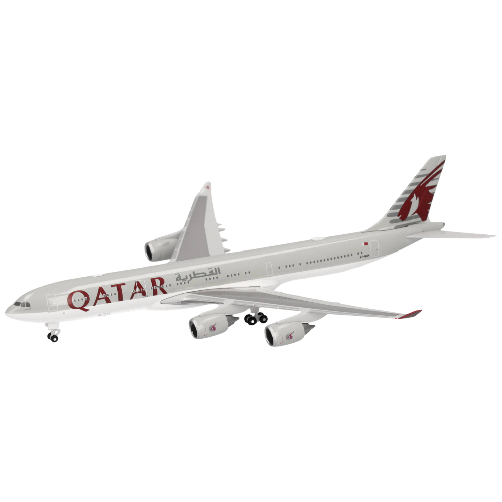 Preview: Qatar Amiri Flight Airbus A340-500 1:500 Herpa Wings Flugzeugmodell
