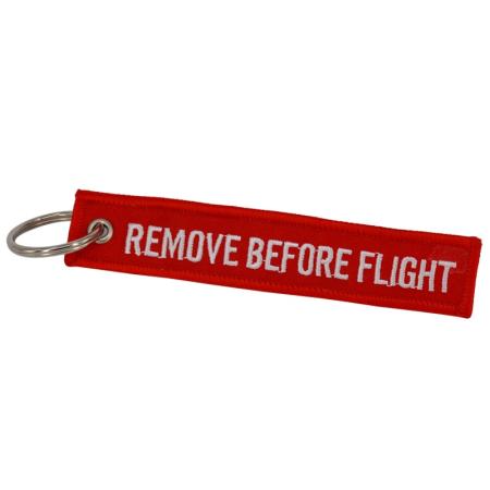 Schlüsselanhänger REMOVE BEFORE FLIGHT rot
