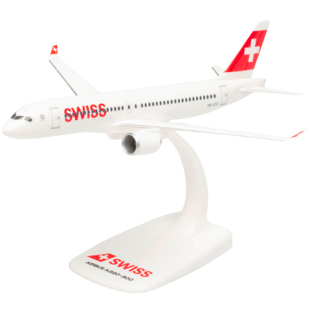 Swiss International Air Lines Airbus A220-300 1:200 Herpa Snap-Fit Flugzeugmodell