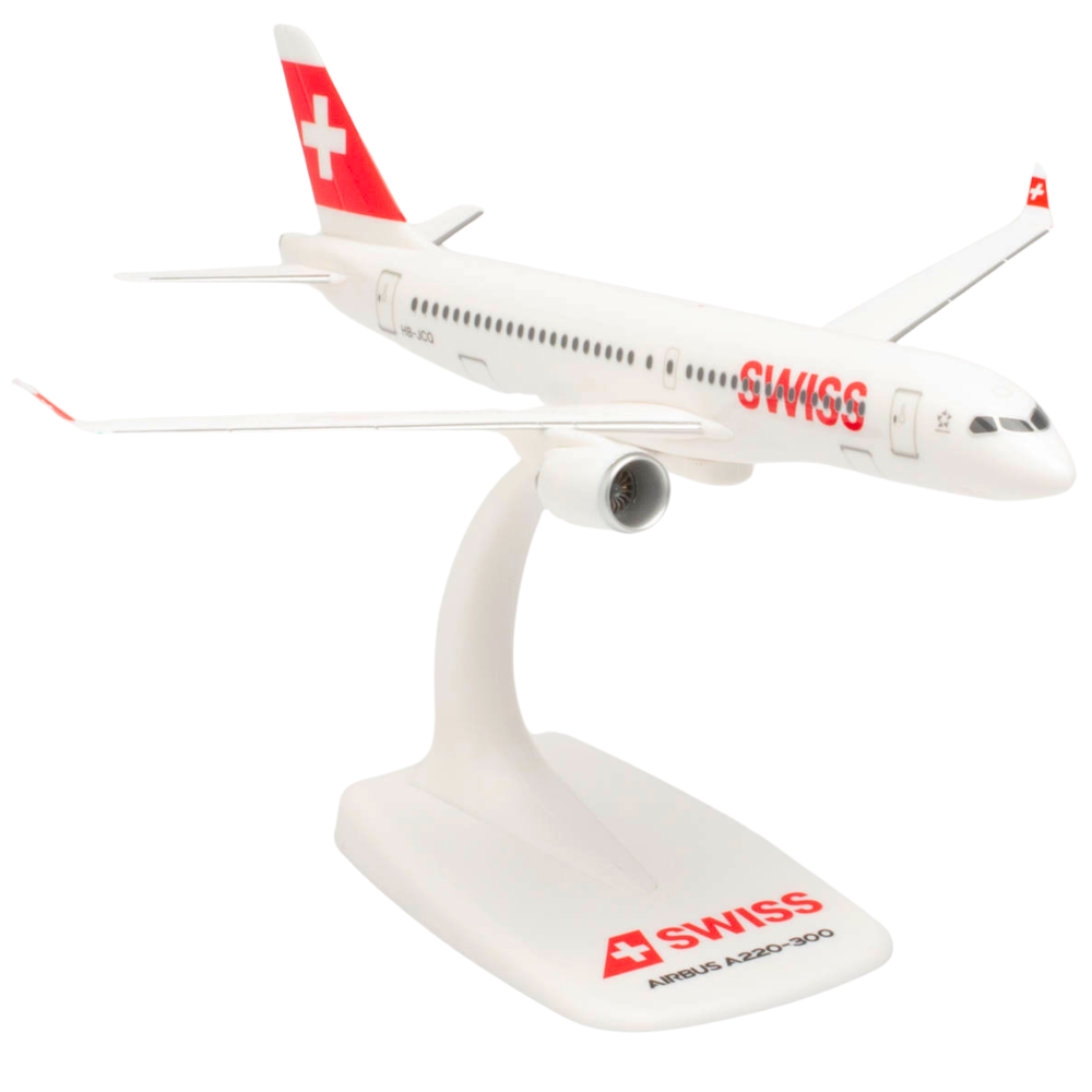 Preview: Swiss International Air Lines Airbus A220-300 1:200 Herpa Snap-Fit Flugzeugmodell