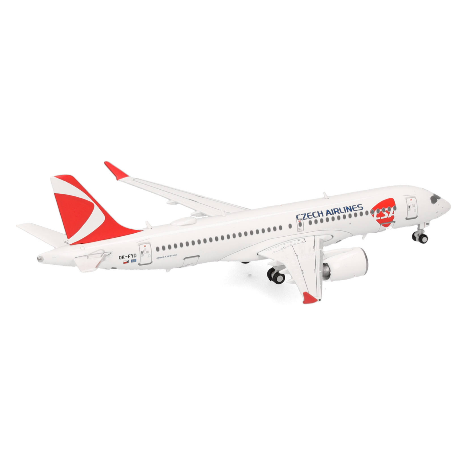Herpa Wings Flugzeugmodell Czech Airlines Airbus A220-300 (1:400)