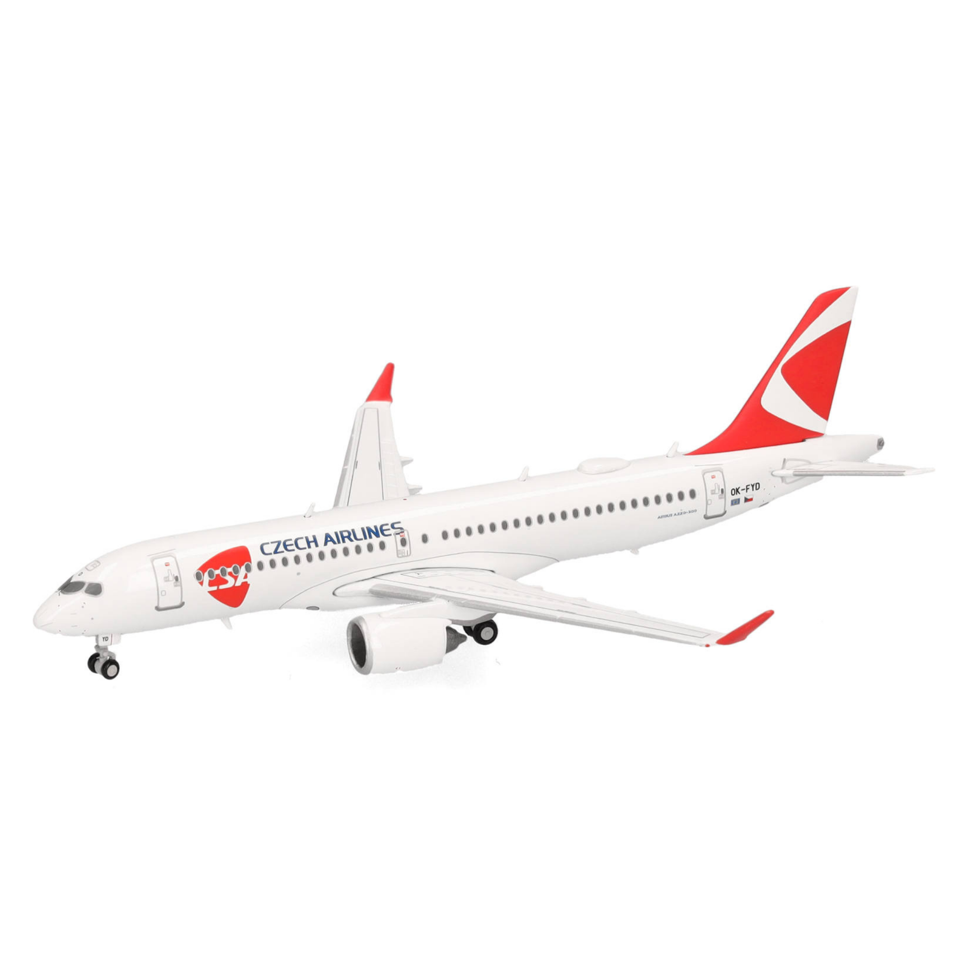 Herpa Wings Flugzeugmodell Czech Airlines Airbus A220-300 (1:400)
