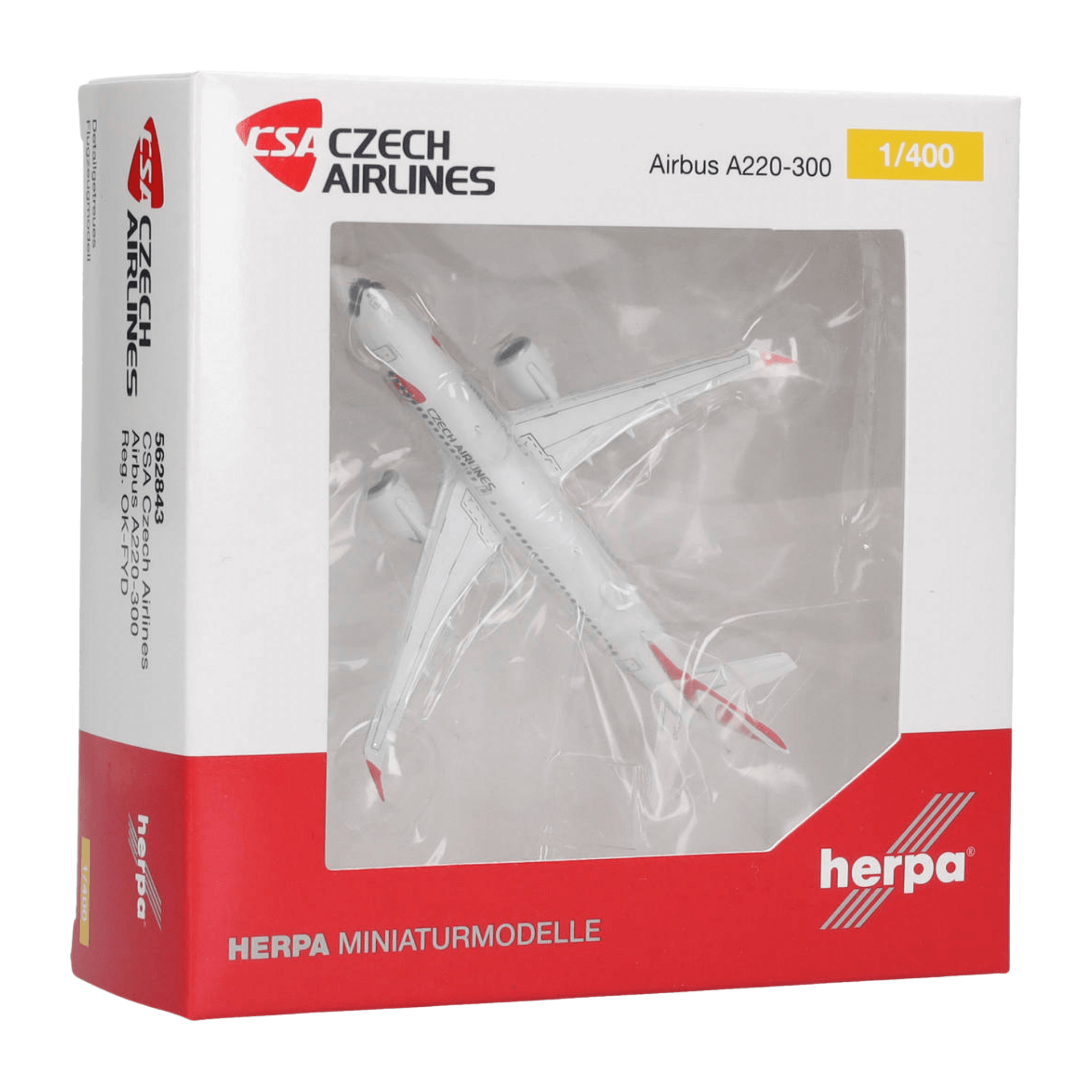 Herpa Wings Flugzeugmodell Czech Airlines Airbus A220-300 (1:400)