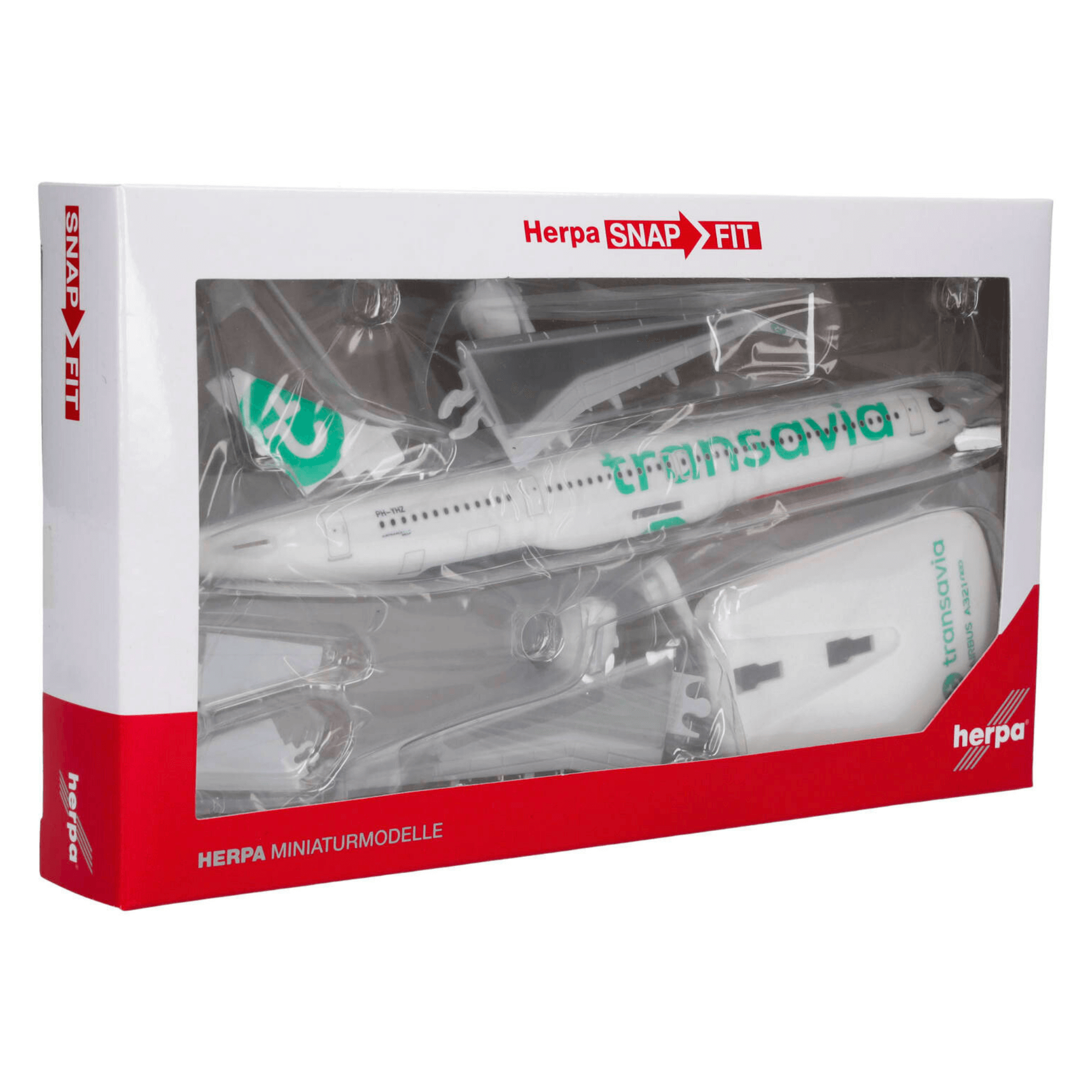 Herpa Snap-Fit Flugzeugmodell Transavia Airlines Airbus A321neo (1:200)