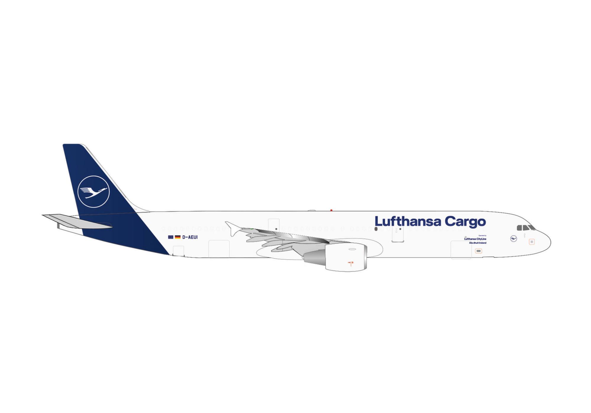 Herpa Wings Flugzeugmodell Lufthansa Cargo Airbus A321P2F (1:500)