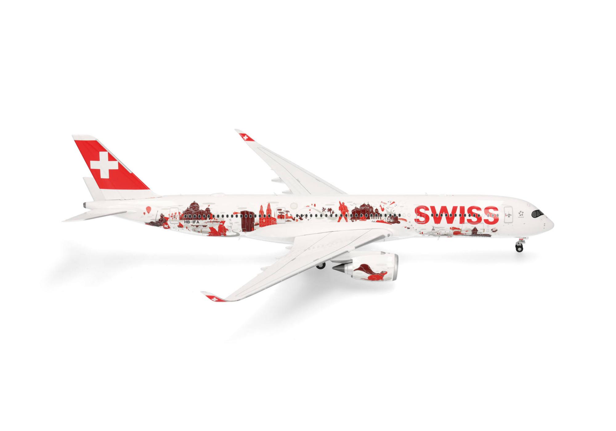 Herpa Wings Flugzeugmodell Swiss International Air Lines Airbus A350-900 "Wanderlust" (1:200)