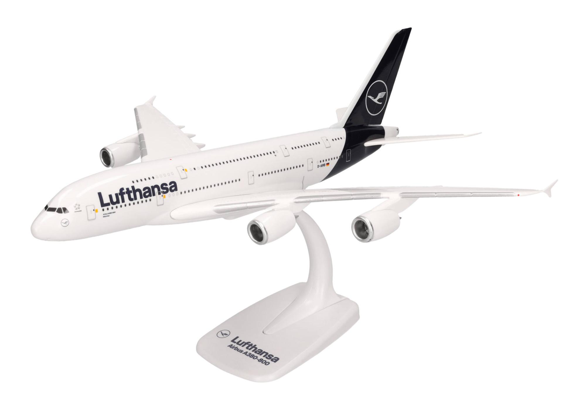 Herpa Snap-Fit Flugzeugmodell Lufthansa Airbus A380-800 (1:250)