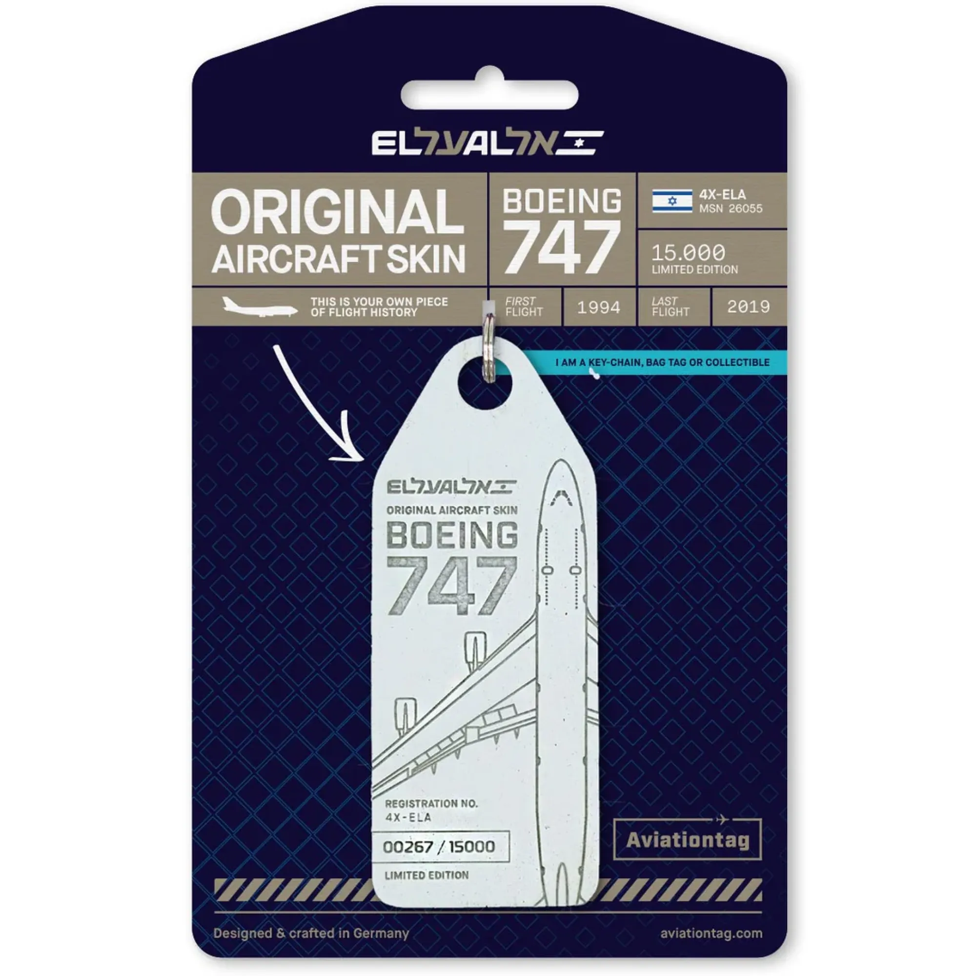 El Al Boeing 747 4X-ELA weiss Aviationtag