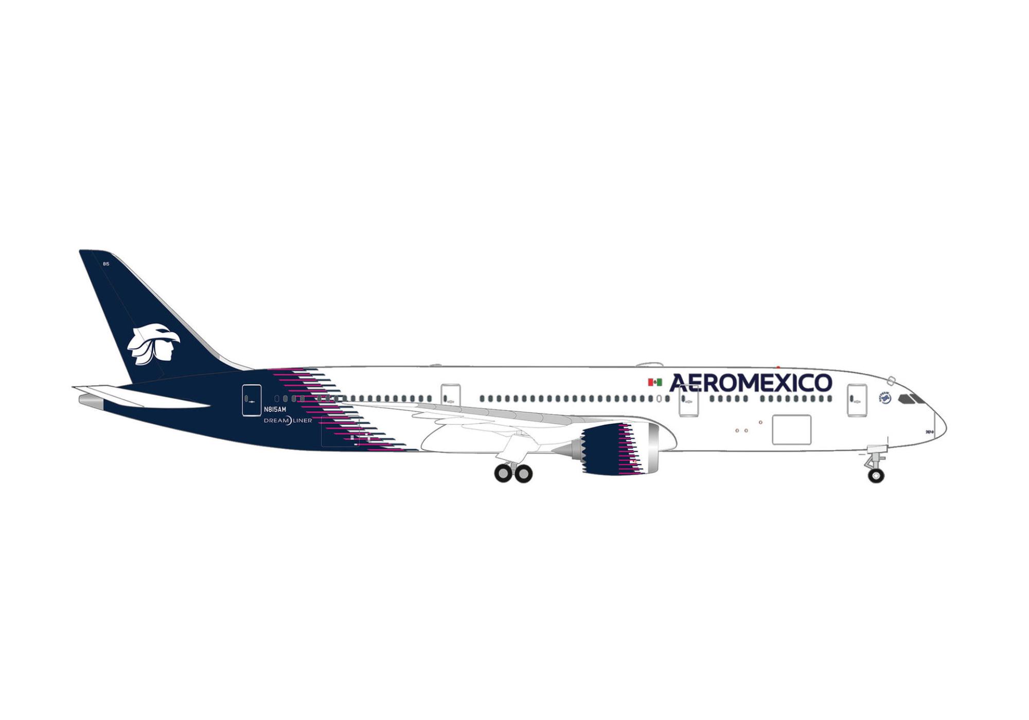 Aeroméxico Boeing 787-9 1:500 Herpa Wings Flugzeugmodell