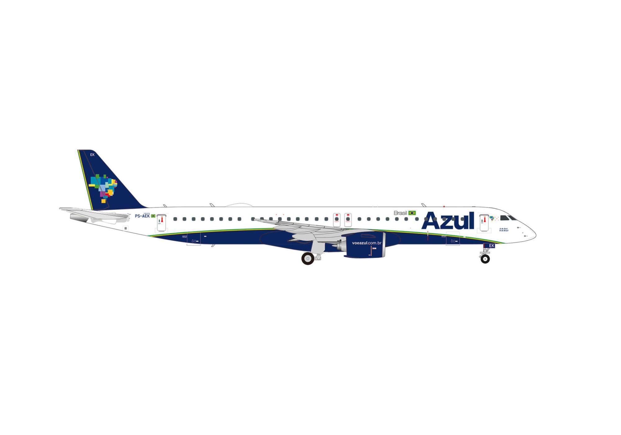 Azul Linhas Aéreas Embraer E195-E2 1:200 Herpa Wings Flugzeugmodell