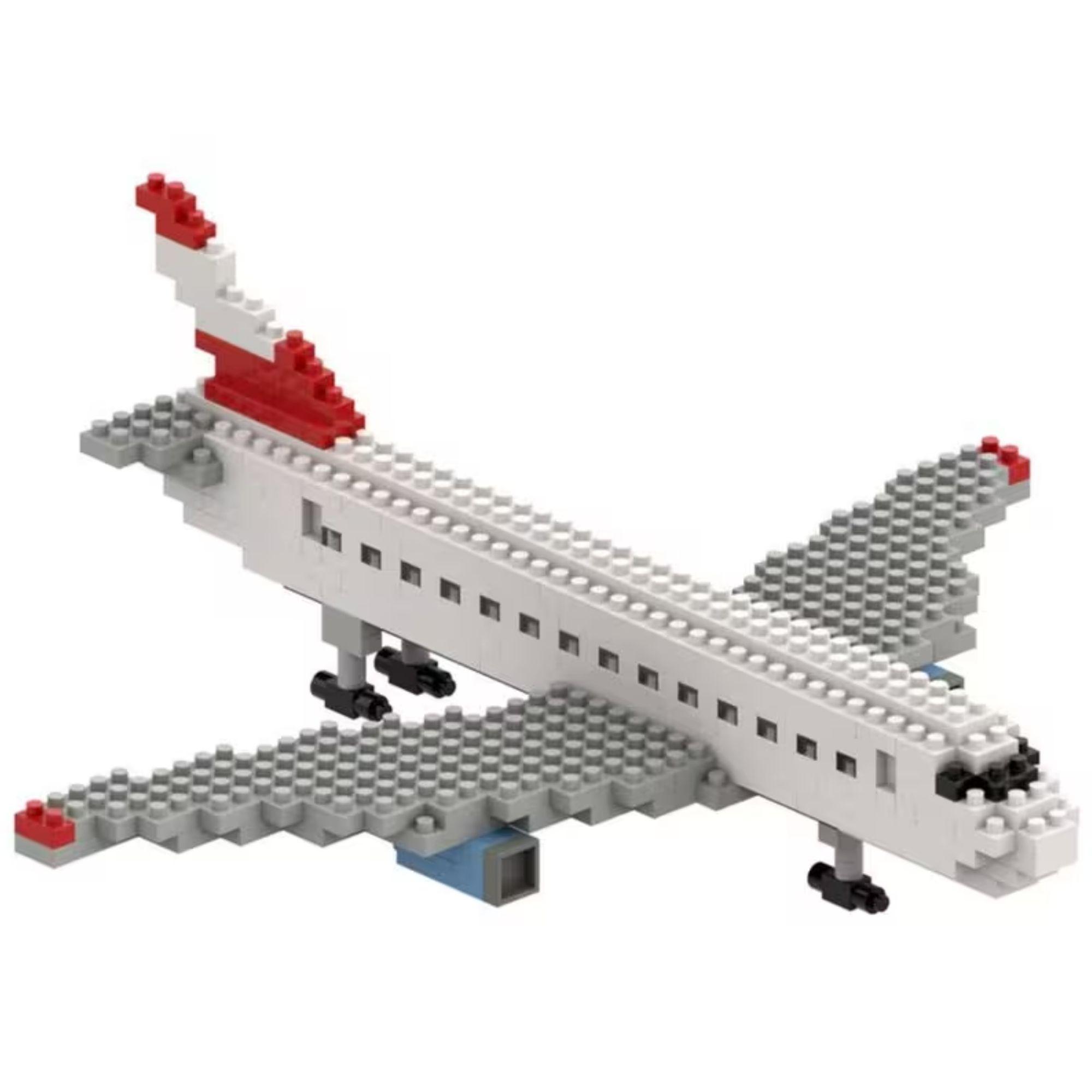 Brixies Bausteinmodell Flugzeug 246 Bausteine