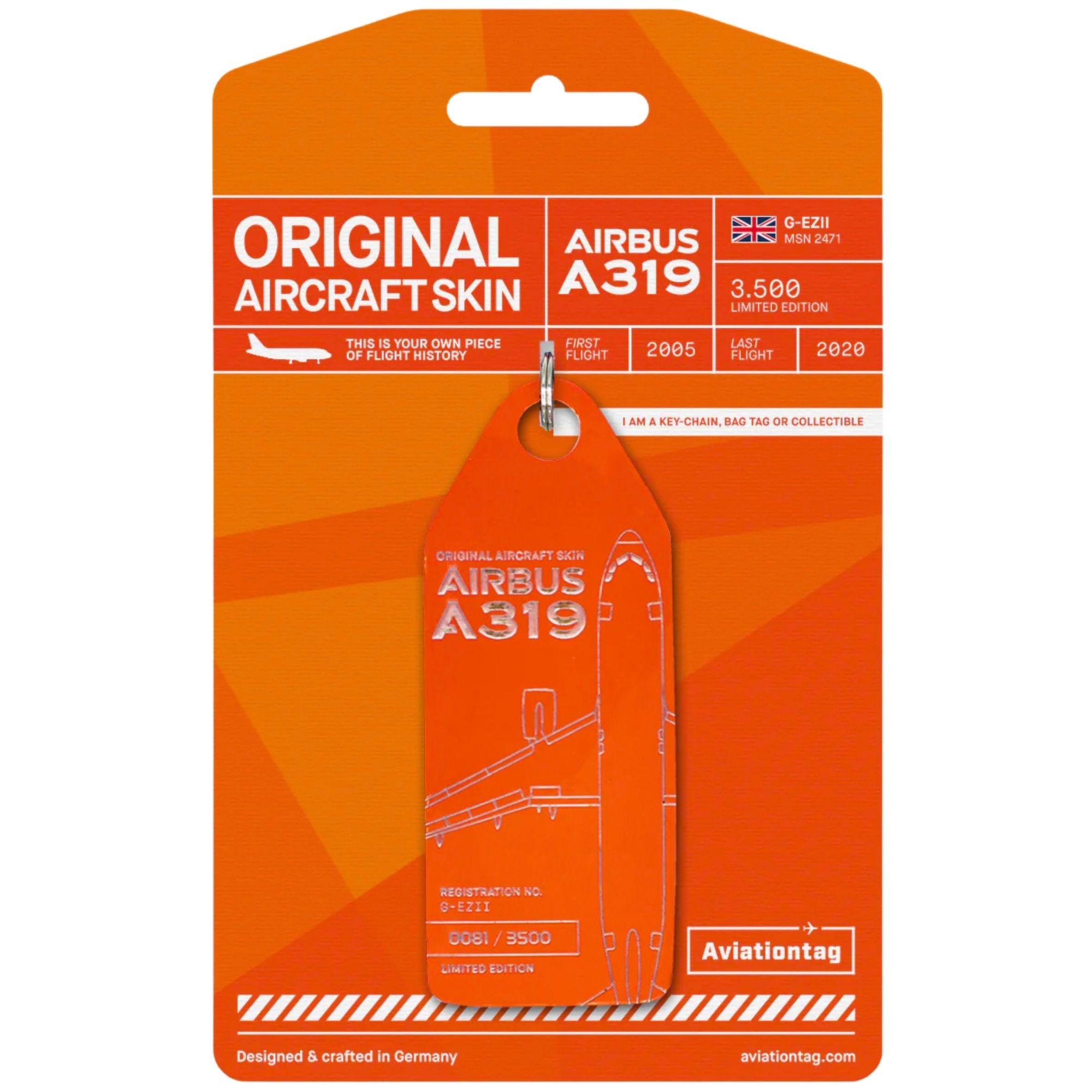 EasyJet Airbus A319 G-EZII Aviationtag