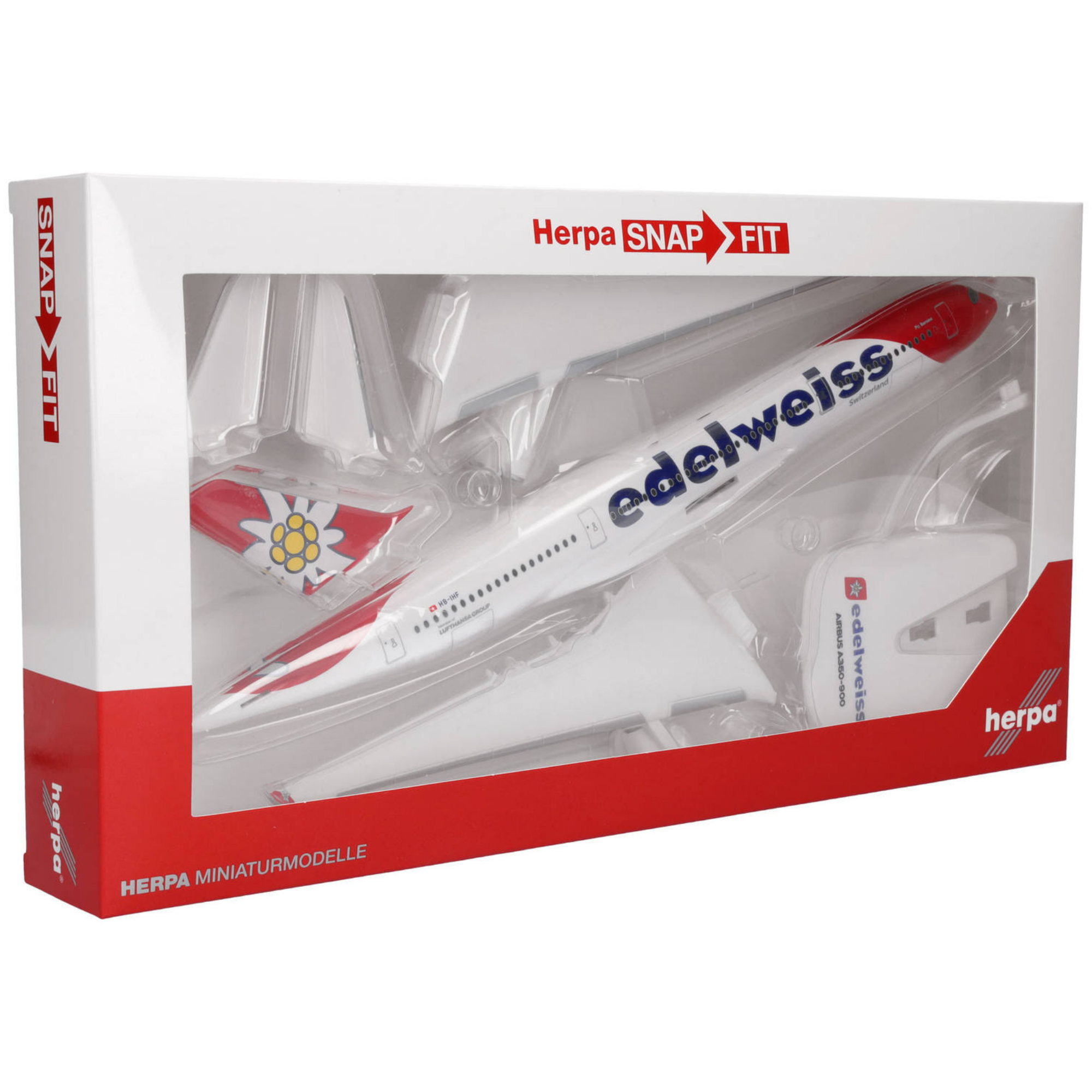 Edelweiss Air Airbus A350-900 Piz Bernina 1:200 Herpa Snap-Fit Flugzeugmodell
