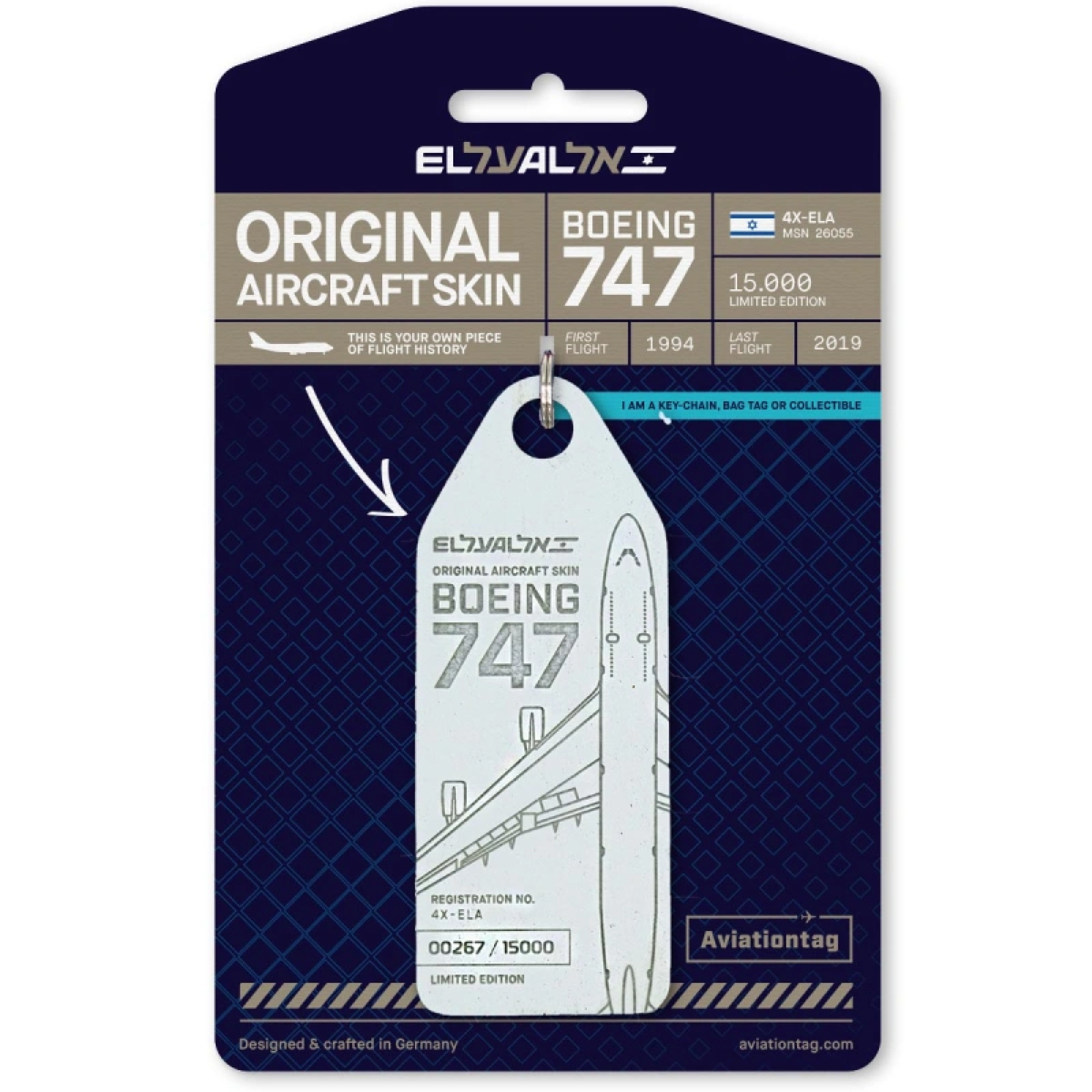El Al Boeing 747 4X-ELA weiss Aviationtag