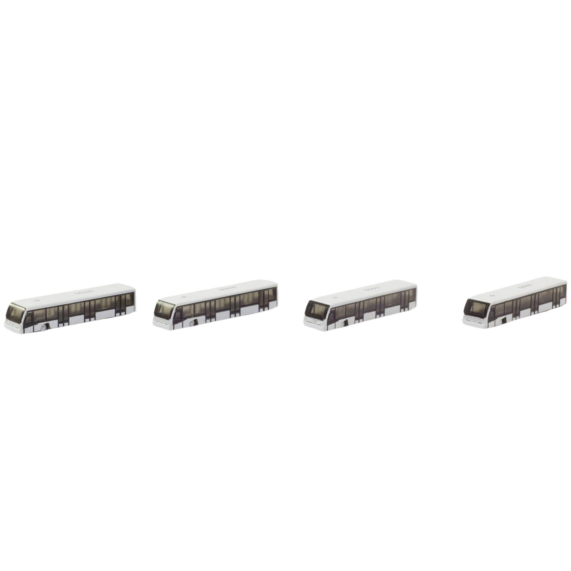 Flughafenbus 4 Stück weiss 1:500 Herpa