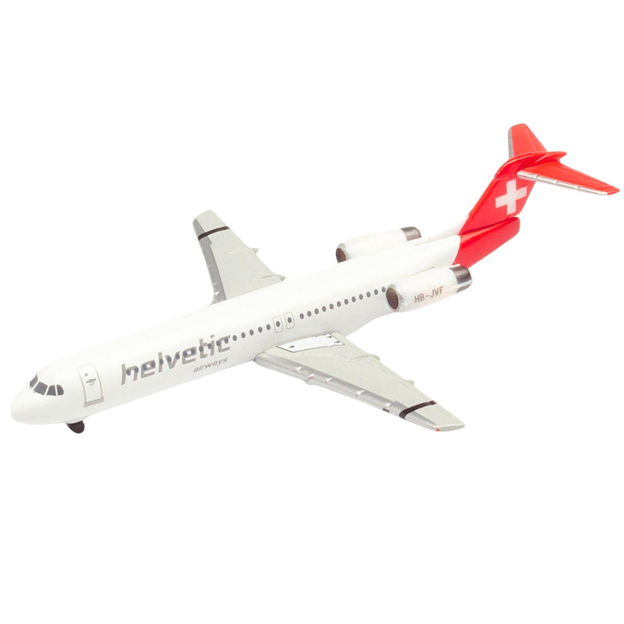 Helvetic Airways Fokker 100 1:500 Herpa Wings Flugzeugmodell