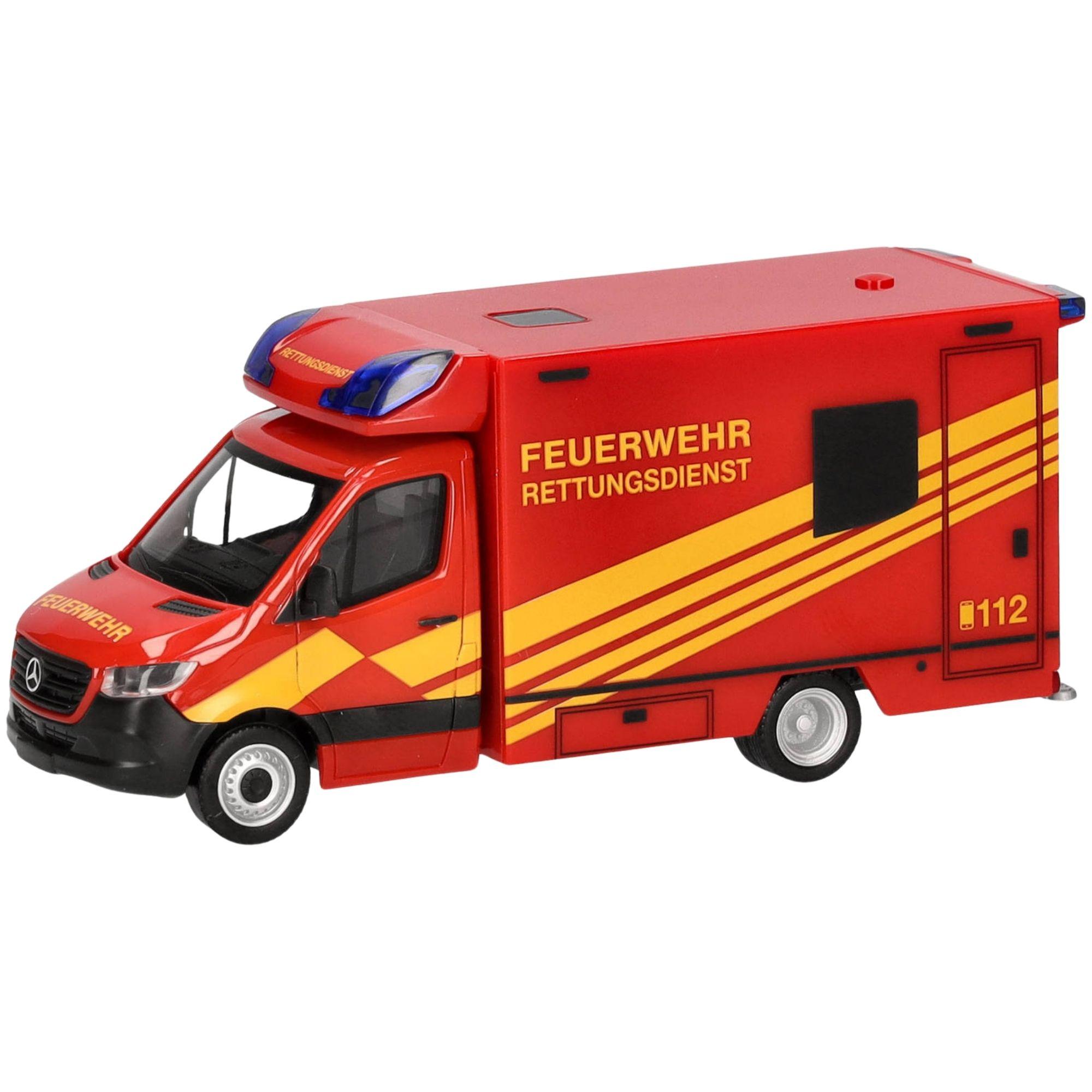 Herpa Mercedes-Benz Sprinter 2018 Fahrtec Rettungswagen Feuerwehr (1:87)