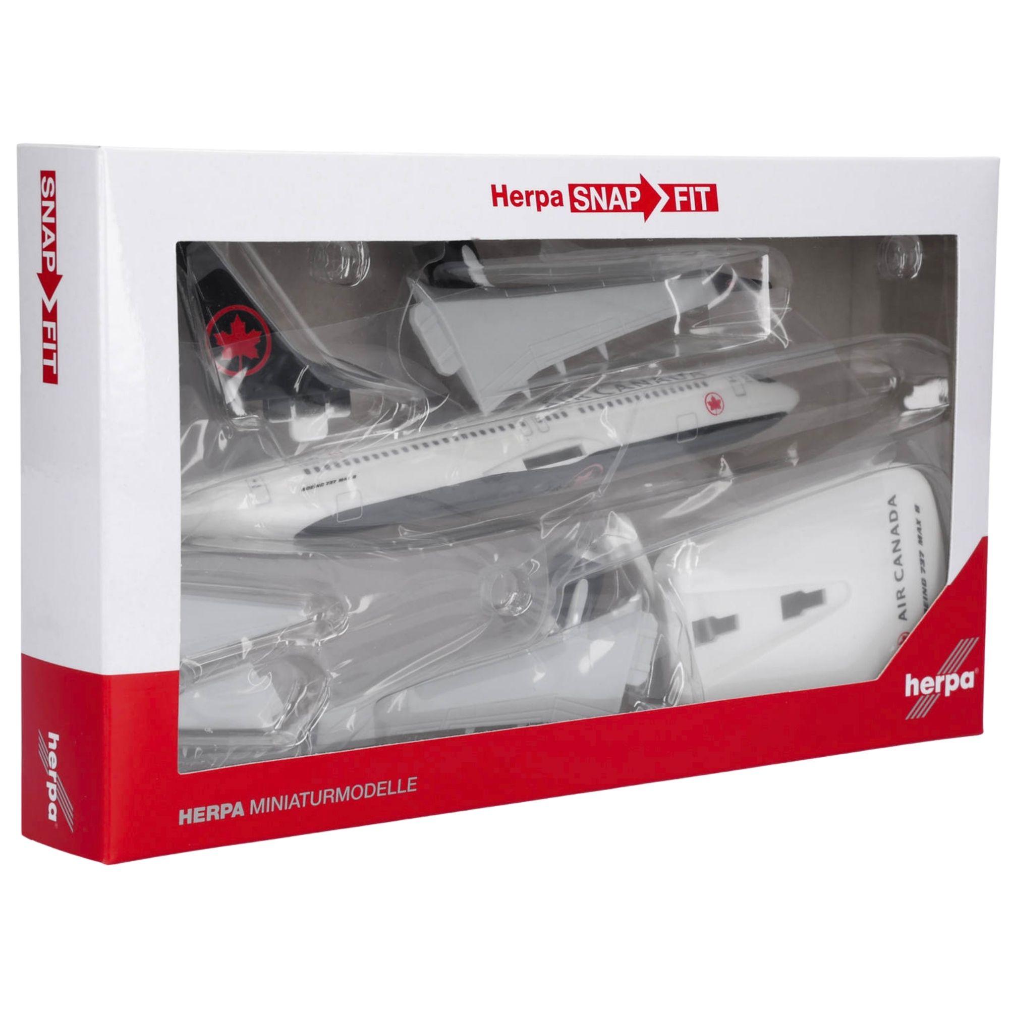 Herpa Snap-Fit Flugzeugmodell Air Canada Boeing 737 MAX 8 C-FSNU (1:200)