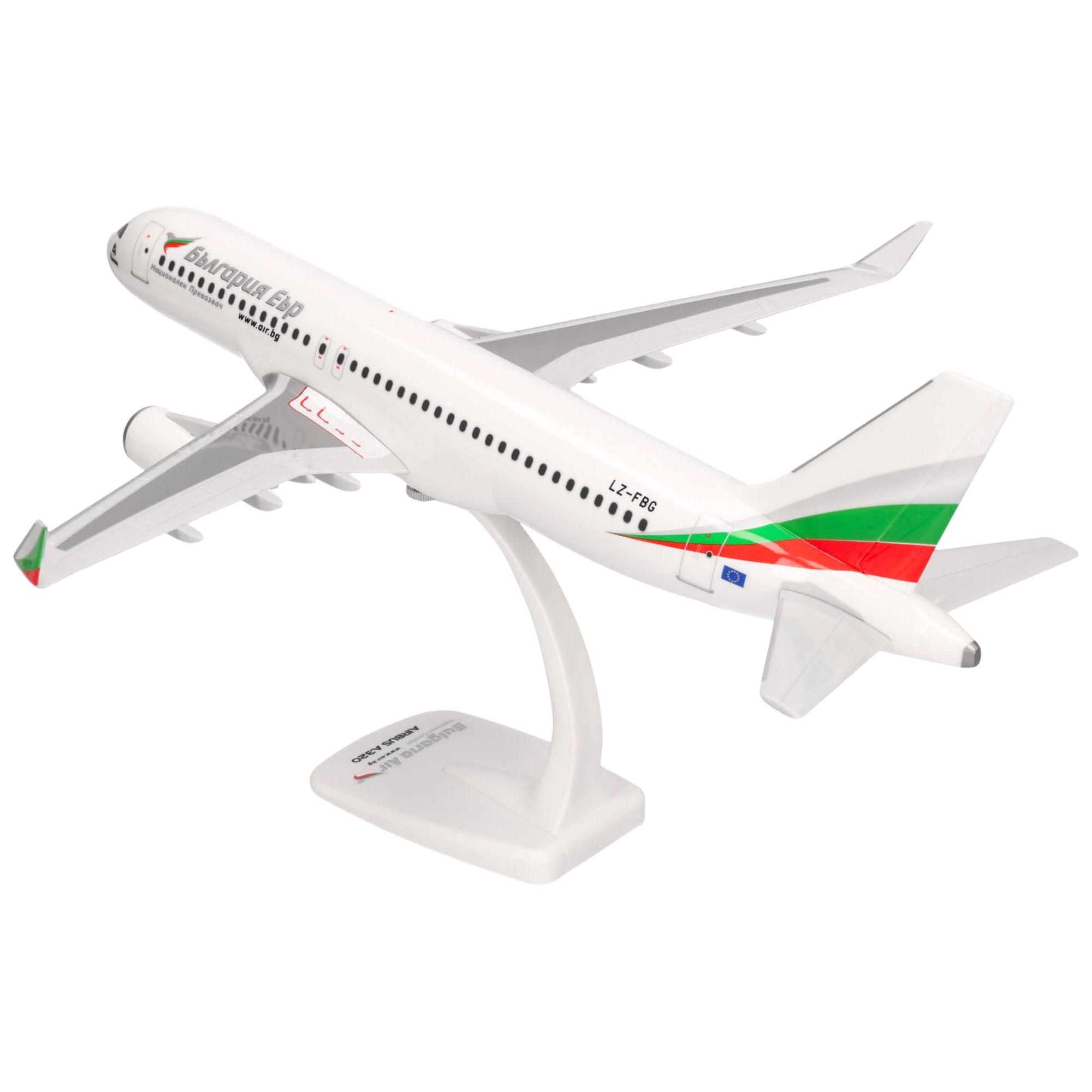 Herpa Snap-Fit Flugzeugmodell Bulgaria Air Airbus A320 (1:100)